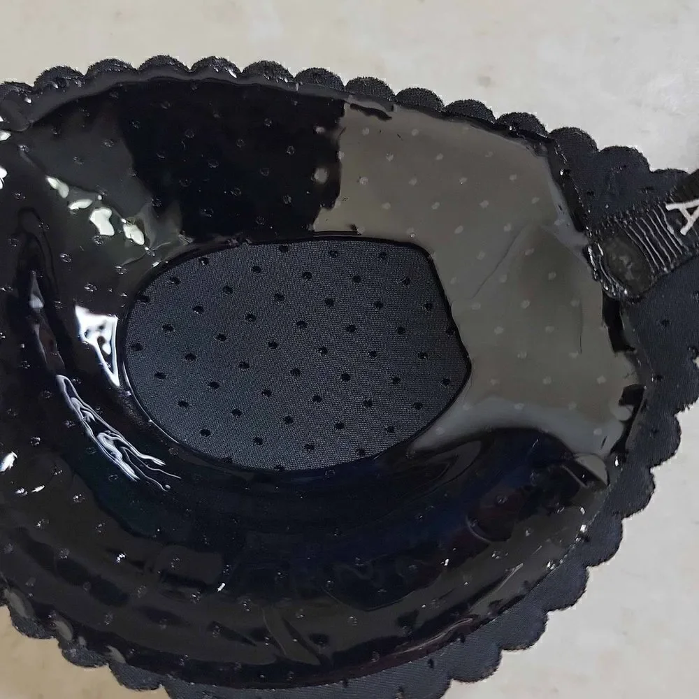 Self Adhesive Bra C Cup Backless Seashell Scallop Black